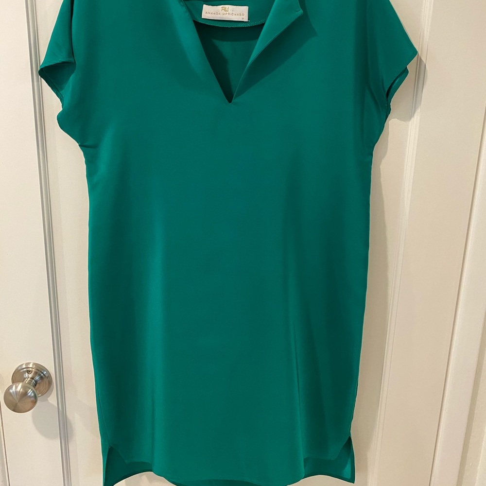 Amanda Uprichard green silk dress